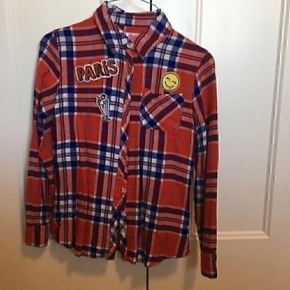 Justice Girls size 14  flannel shirt